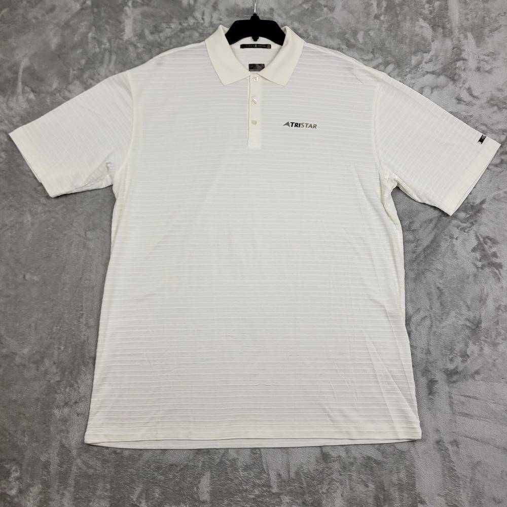 Tiger Woods Polo Shirt Mens XL Nike Fit Dry Golf Performance Cotton Poly Blend
